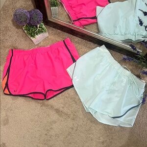 Under Armour Pink and Mint Sports Shorts